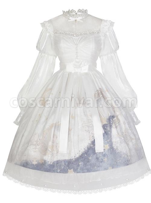Pick-The-Stars-Series-OP-Elegant-Printing-Classic-Lolita-Dreamy-White-Long-Sleeve-Dress-coscarnival-520