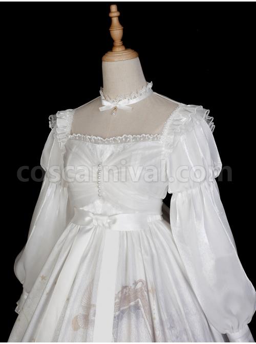 Pick-The-Stars-Series-OP-Elegant-Printing-Classic-Lolita-Dreamy-White-Long-Sleeve-Dress-coscarnival-559