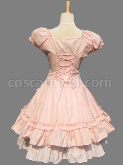 Pink-Cotton-Princess-Hort-Sleeve-Dress-Match-The-Cake-Skirt-coscarnival-957.jpg