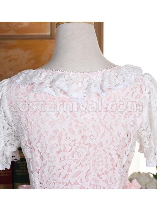 Pink-Cotton-Short-Sleeves-White-Lace-Classic-Lolita-Dress-coscarnival-738