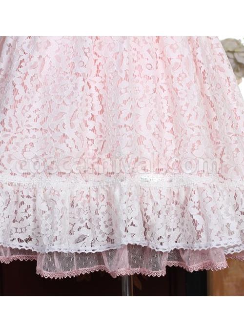 Pink-Cotton-Short-Sleeves-White-Lace-Classic-Lolita-Dress-coscarnival-746
