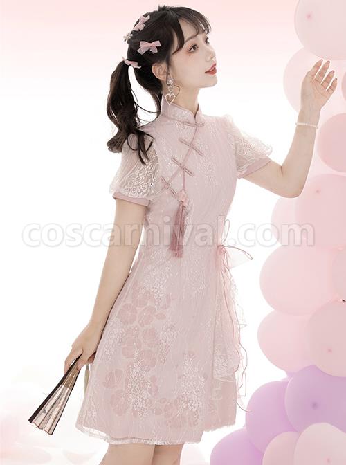 Pink-Jacquard-Embroidery-Chinese-Style-Improved-Cheongsam-Jacquard-Lace-Bow-Knot-Stand-Collar-Plate-Buckle-Tassel-Decoration-Classic-Lolita-Dress-coscarnival-727