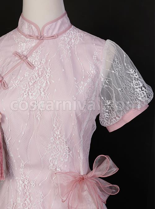 Pink-Jacquard-Embroidery-Chinese-Style-Improved-Cheongsam-Jacquard-Lace-Bow-Knot-Stand-Collar-Plate-Buckle-Tassel-Decoration-Classic-Lolita-Dress-coscarnival-745