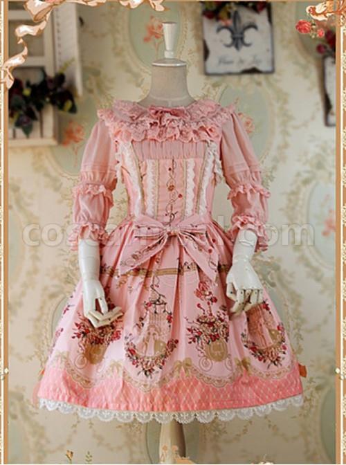 Pink-Lace-And-Bow-Decoration-Cotton-Dress-coscarnival-3428.jpg