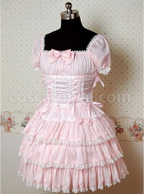 Pink-Puff-Short-Sleeves-Bow-Cake-Lolita-Dress-coscarnival-571