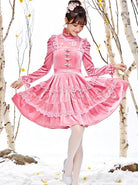 Pink-Thickened-Flounce-Classic-Lolita-Long-Sleeve-Dress-coscarnival-4489