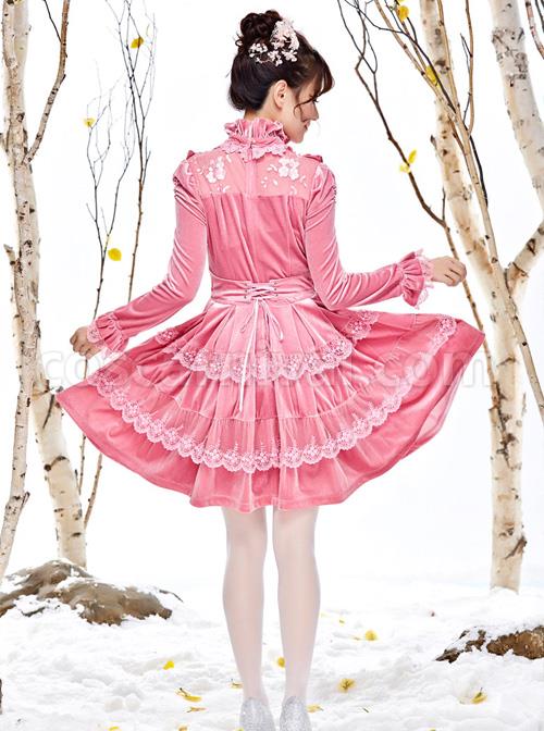 Pink-Thickened-Flounce-Classic-Lolita-Long-Sleeve-Dress-coscarnival-4494