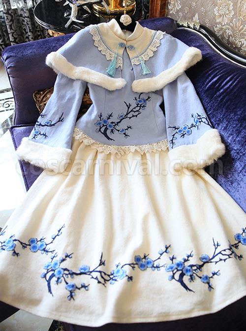 Plum-Blossom-Embroidery-Classic-Lolita-Dress-With-Shawl-coscarnival-3981