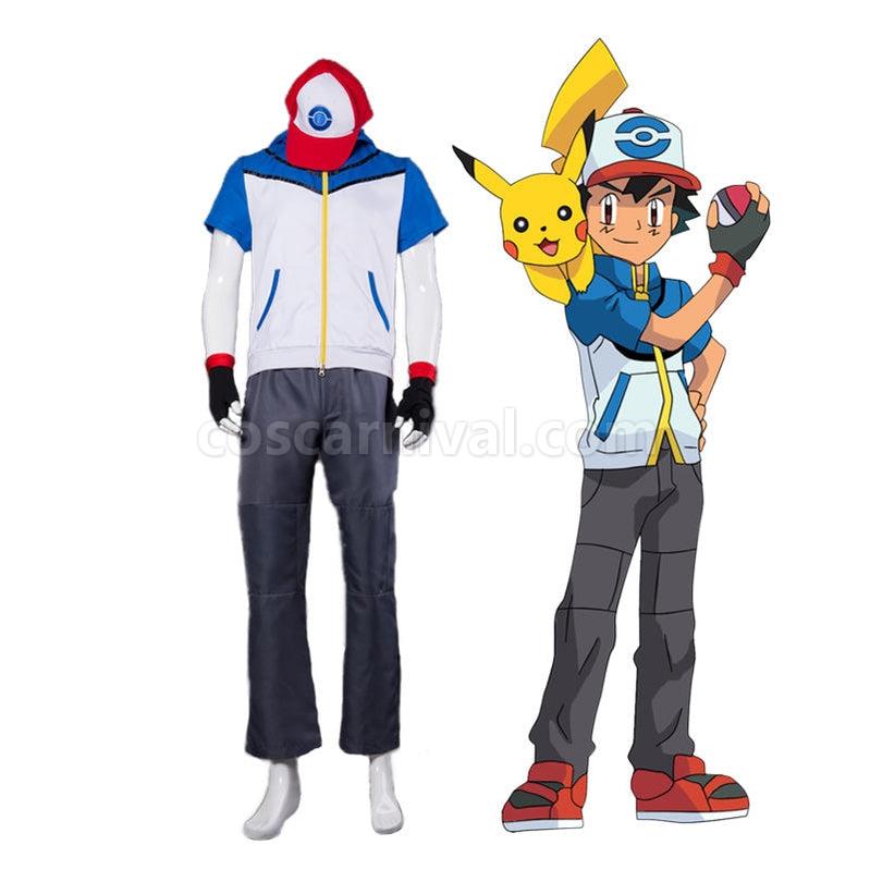 Pok¨¦mon Ash Ketchum Jacket Outfit Cosplay Costume with Free Hat coscarnival011115907