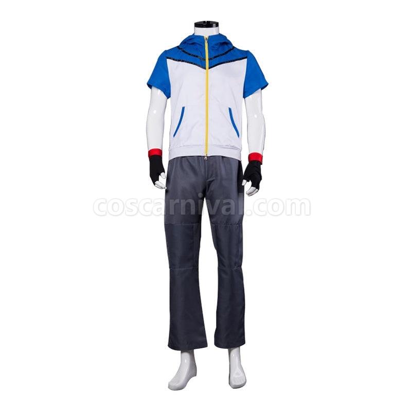 Pok¨¦mon Ash Ketchum Jacket Outfit Cosplay Costume with Free Hat coscarnival011115923