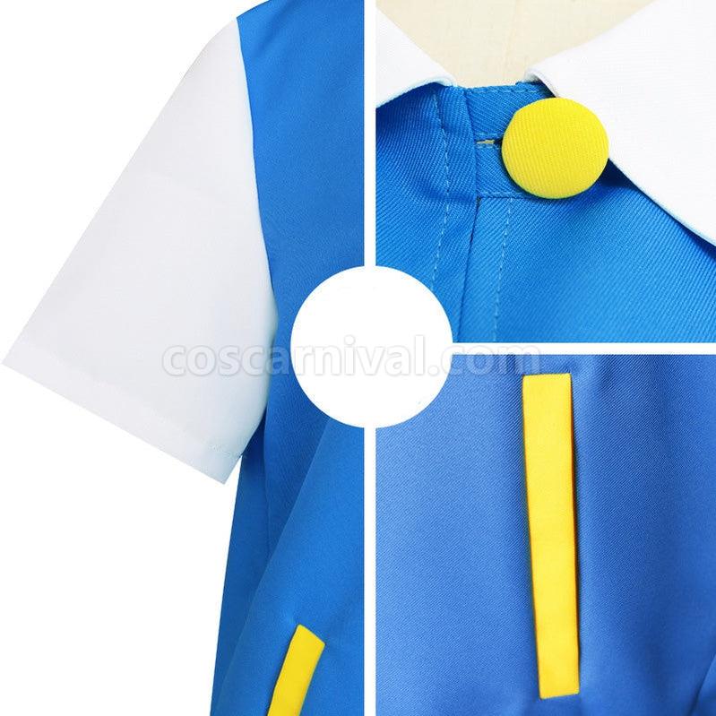 Pok¨¦mon Ash Ketchum Short Sleeve Jacket Outfit Cosplay Costume coscarnival011115946