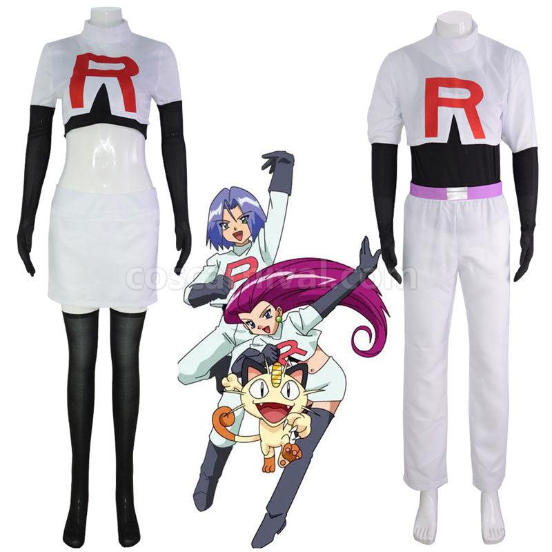 Pokemon and Digimon Jessie James Uniform Cosplay Costumes coscarnival01117771
