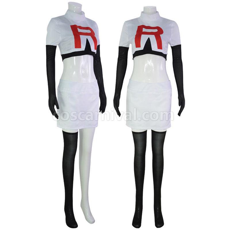 Pokemon and Digimon Jessie James Uniform Cosplay Costumes coscarnival01117787