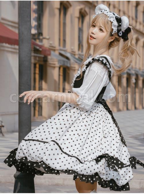 Polka-Point-Series-JSK-Bowknot-Dot-Printing-Sweet-Lolita-Black-White-Sling-Dress-coscarnival-1959.jpg