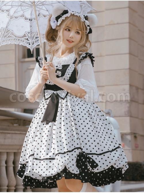 Polka-Point-Series-JSK-Bowknot-Dot-Printing-Sweet-Lolita-Black-White-Sling-Dress-coscarnival-1966.jpg