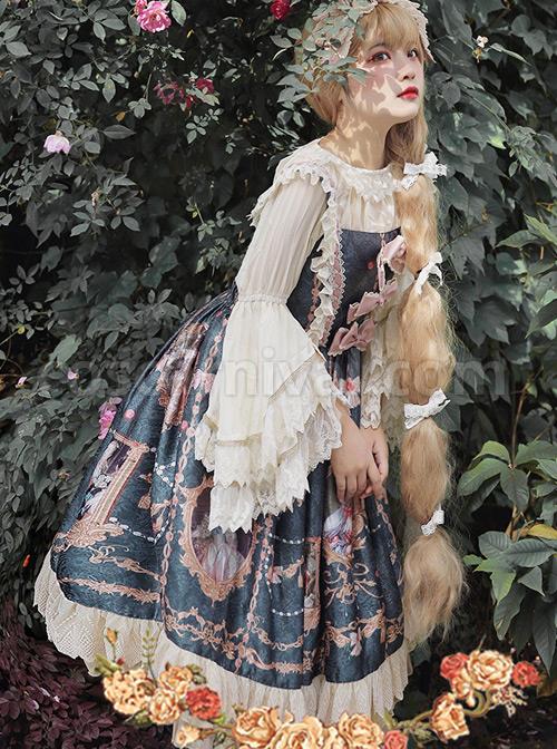 Portrait-Of-Pompadour-Series-JSK-Retro-Elegance-Classic-Lolita-Sling-Dress-coscarnival-4480