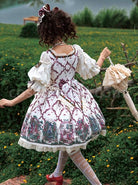 Printed-Little-Red-Riding-Hood-Series-Elegant-Square-Neck-Bubble-Lantern-Sleeve-Detachable-Lace-Embroidery-Apron-Classic-Lolita-Short-Sleeved-Dress-coscarnival-2428