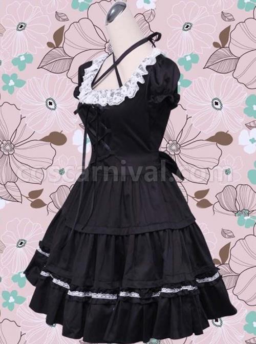 Puff-Short-Sleeves-Bow-Lace-Classic-Lolita-Dress-coscarnival-993
