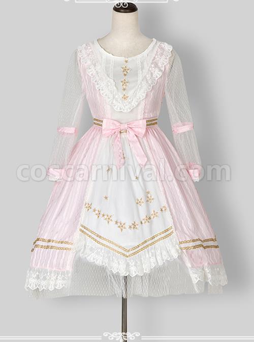 Puff-Sleeve-Bowknot-Ruffles-Classic-Lolita-Dress-coscarnival-5010