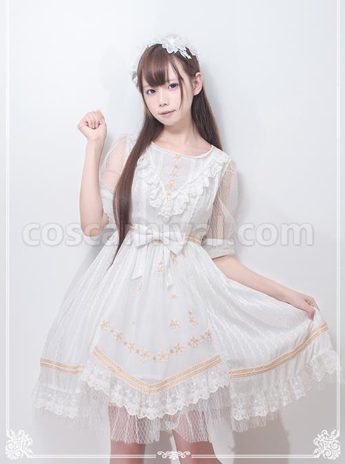 Puff-Sleeve-Bowknot-Ruffles-Classic-Lolita-Dress-coscarnival-5029