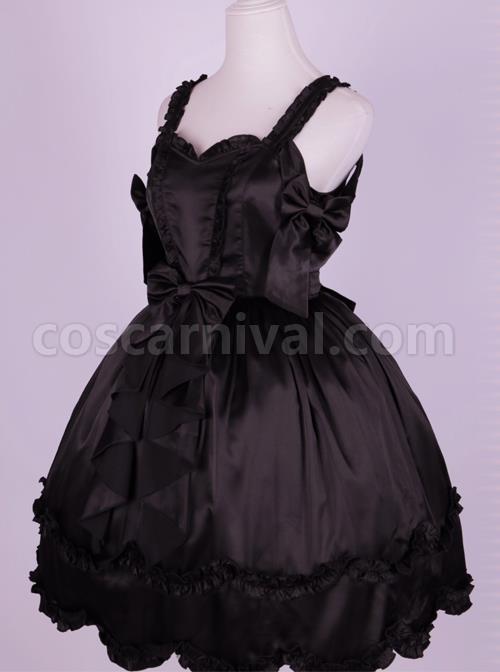 Pure-Color-Bowknot-Cute-And-Sexy-Classic-Lolita-Sling-Dress-coscarnival-1111