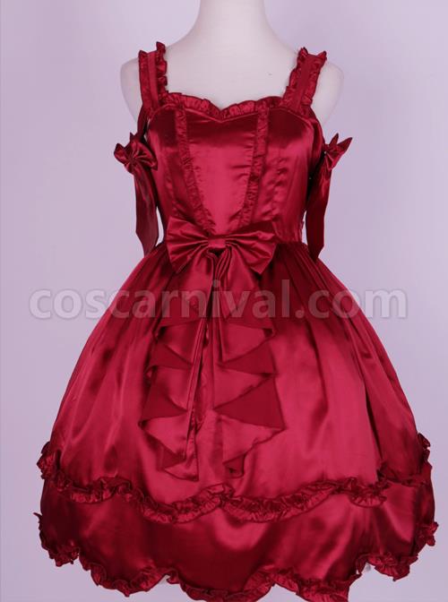 Pure-Color-Bowknot-Cute-And-Sexy-Classic-Lolita-Sling-Dress-coscarnival-1131