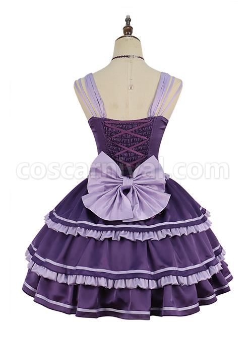 Purple-Sexy-Metal-Zipper-Design-Three-Layer-Pleated-Hem-Bow-Knots-Decoration-JSK-Classic-Lolita-Dress-Set-coscarnival-4974