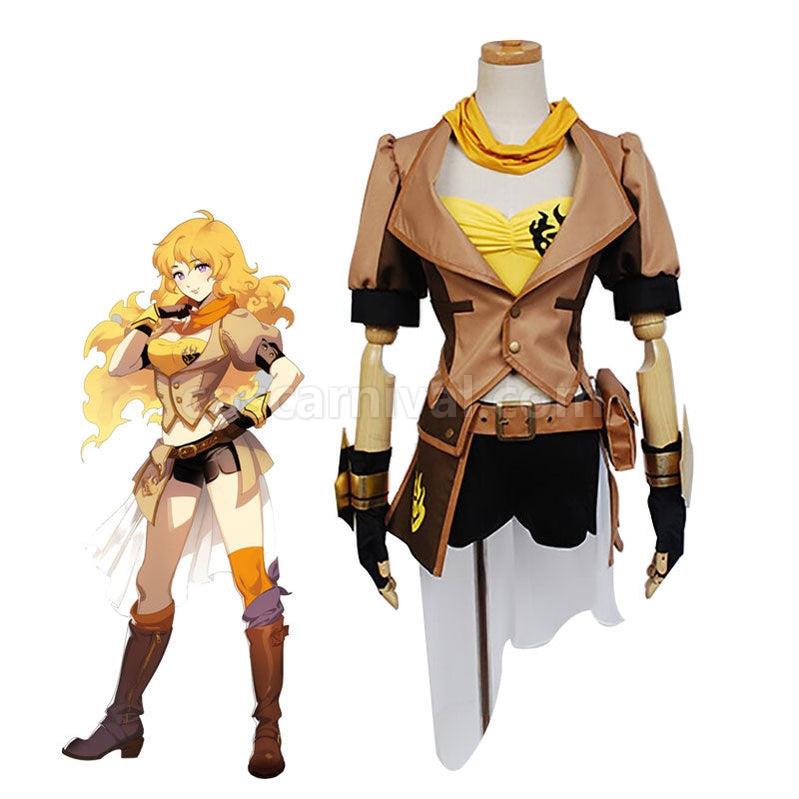 RWBY Yellow Trailer Yang Xiao Long Uniform Cosplay Costumes coscarnival011114408