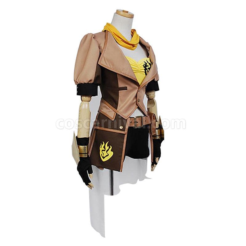 RWBY Yellow Trailer Yang Xiao Long Uniform Cosplay Costumes coscarnival011114424