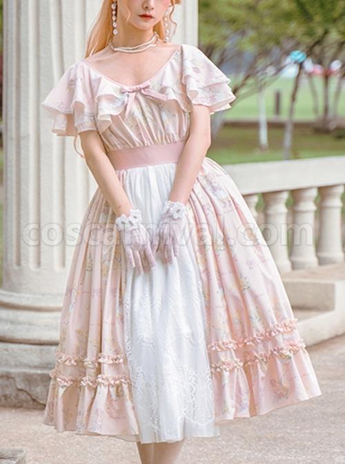 Rabbit-And-Love-Poem-Series-Classical-Sweet-Daily-Rabbit-Floral-Print-Lace-Grace-Classic-Lolita-Sleeveless-Dress-coscarnival-2330