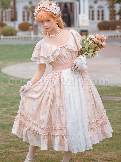 Rabbit-And-Love-Poem-Series-Classical-Sweet-Daily-Rabbit-Floral-Print-Lace-Grace-Classic-Lolita-Sleeveless-Dress-coscarnival-2344