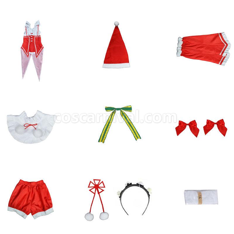 Re Zero Starting Life in Another World Rem and Ram Christmas Cosplay Costumes coscarnival01112019