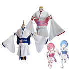 ReZero Starting Life in Another World Childhood Rem and Ram Kimono Cosplay Costume coscarnival011118902