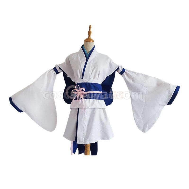 ReZero Starting Life in Another World Childhood Rem and Ram Kimono Cosplay Costume coscarnival011118911
