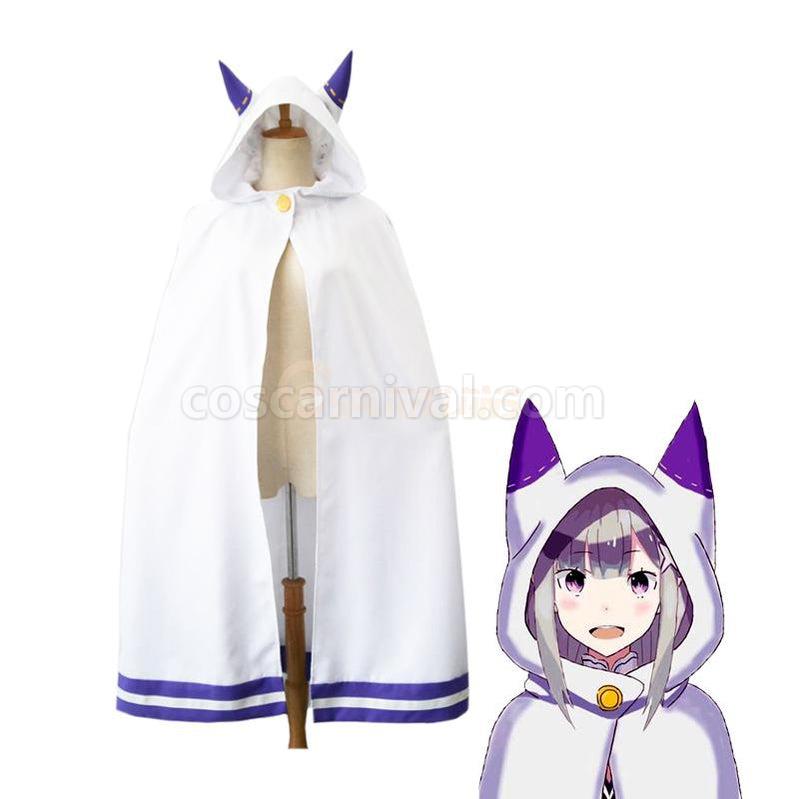 ReZero Starting Life in Another World Emilia Cloak Cosplay Costume coscarnival011118959