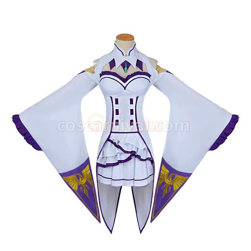 ReZero Starting Life in Another World Emilia Cosplay Costume coscarnival011118992