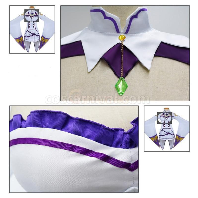 ReZero Starting Life in Another World Emilia Cosplay Costume coscarnival011119003