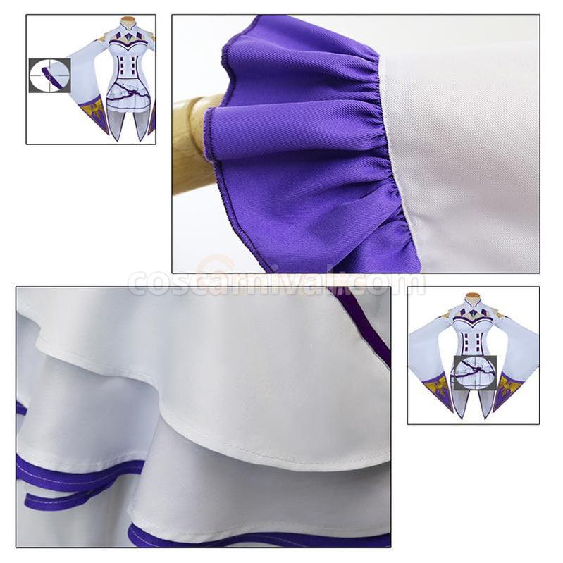 ReZero Starting Life in Another World Emilia Cosplay Costume coscarnival011119013