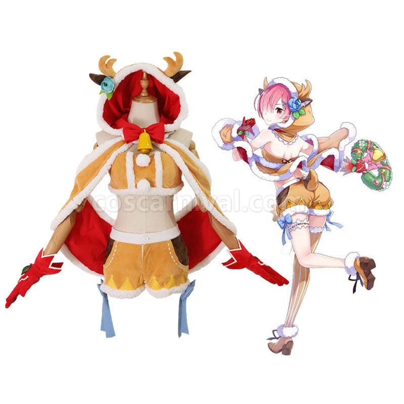 ReZero Starting Life in Another World Ram Christmas Reindeer Outfits Cosplay Costume coscarnival011113017
