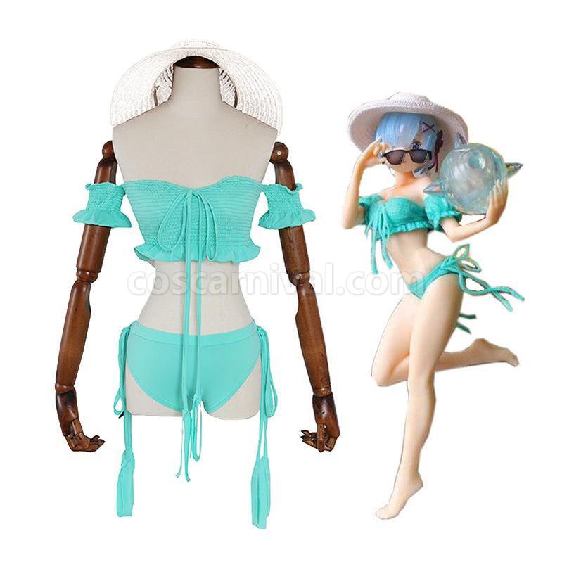 ReZero Starting Life in Another World Rem Beach Swimsuit Cosplay Costume coscarnival011118053