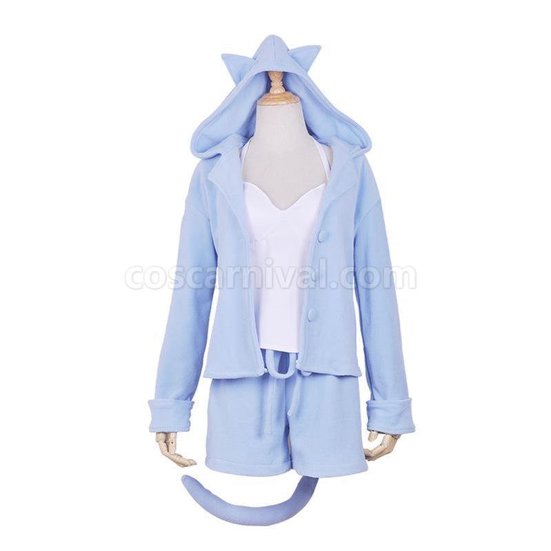 ReZero Starting Life in Another World Rem and Ram Cat Pajamas Cosplay Costume coscarnival011118085