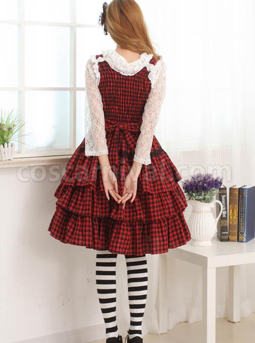 Red-And-Black-Plaid-Classic-Lolita-Sleeveless-Dress-coscarnival-2347