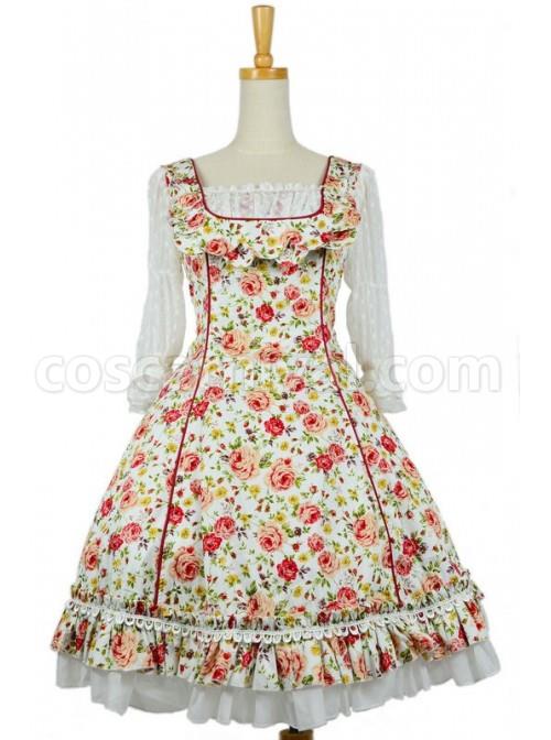 Red-Floral-Short-Sleeves-Lace-Trim-Cotton-Lolita-Dress-coscarnival-3093.jpg