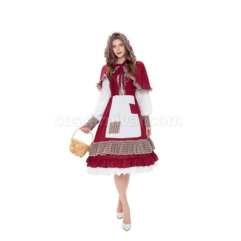 Red Riding Hood Christmas Dress Costume coscarnival011114237