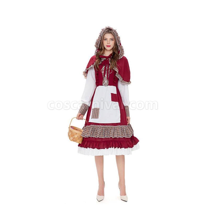 Red Riding Hood Christmas Dress Costume coscarnival011114244