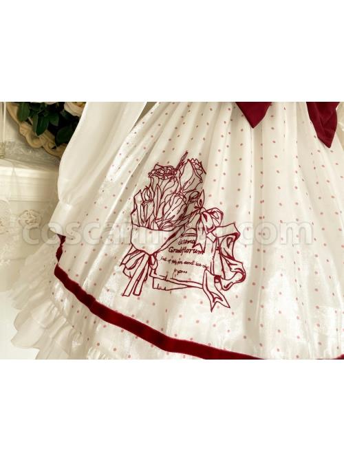 Red-White-Elegant-Bouquet-Print-With-Polka-Dots-Bow-Knot-Lantern-Sleeve-Beam-Mouth-Long-Sleeve-Classic-Lolita-Dress-coscarnival-2359