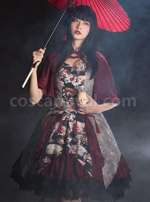 Red-crowned-Crane-Pattern-Chinese-Style-Classic-Lolita-Half-Sleeve-Dress-coscarnival-3725