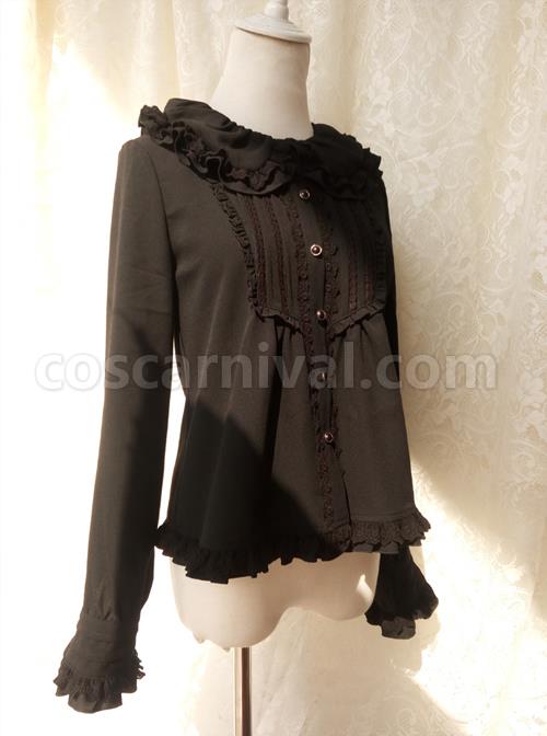 Retro Doll Collar Classic Lolita Long Sleeve Shirt coscarnival