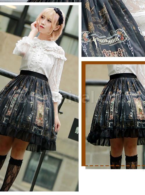 Retro Doll-collar Lace Hollowed Out Classic Lolita Long Sleeve Shirt coscarnival