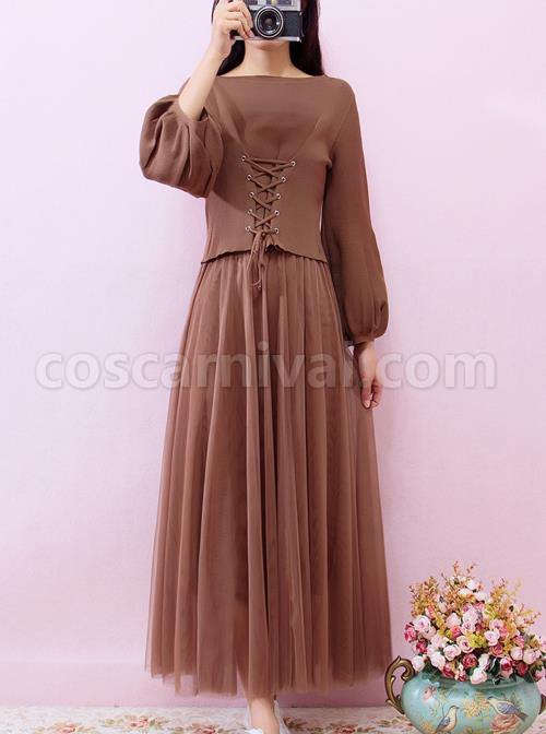 Retro-Elegant-Knitted-Sweater-And-Gauze-Sling-Dress-Set-coscarnival-214